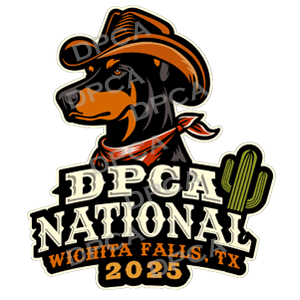 DPCA 2025 Doberman Pinscher NATIONAL SPECIALTY LOGO