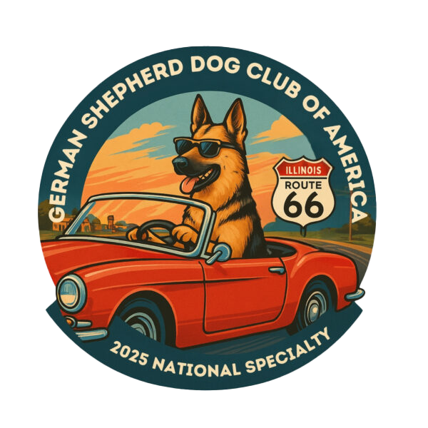 GSDCA 2025 GERMAN SHEPHERD NATIONAL SPECIALTY LOGO
