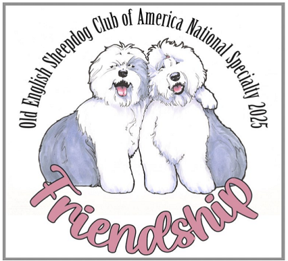 OESCA 2025 OLD ENGLISH SHEEPDOG DOG NATIONAL SPECIALTY LOGO